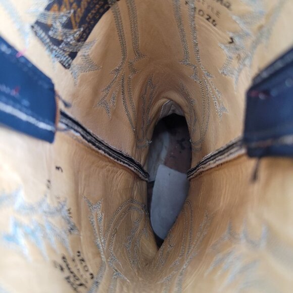 Tony Lama Women's Navy Blue Black Cowboy Boots 14024 US Size 7.5A - Picture 8 of 11